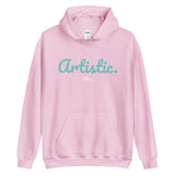 ARTISTIC | Unisex hoodie | Aqua Blue + Black | The Artistic Standard Apparel