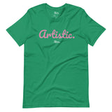 ARTISTIC | Short-Sleeve Unisex Tee | Pink + Black | The Artistic Standard Apparel